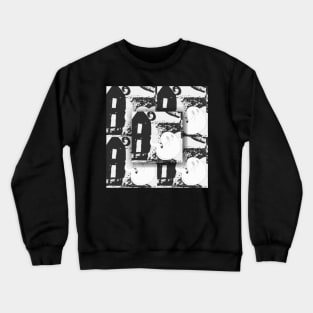 Haunted House Black and White Tile Pattern Crewneck Sweatshirt